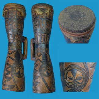 DB10 Superb Carved Wossera Kundu Drum New Guinea
