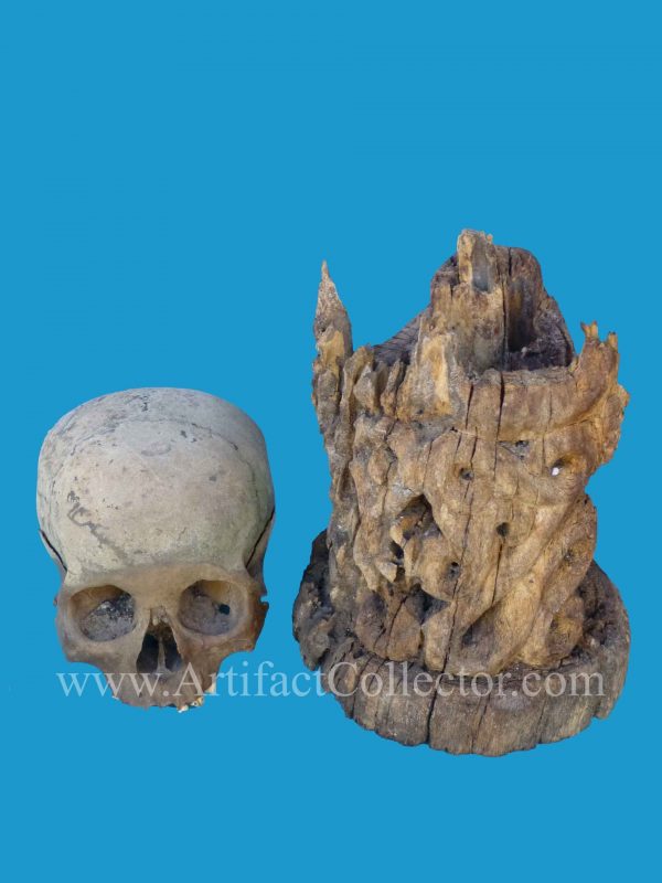 DU13 Rare Korwar 19th c. with Ancestor Skull Northwest New Guinea - Image 3