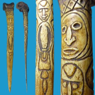 CY13 Superb Museum Grade Bone Dagger 19th Century.