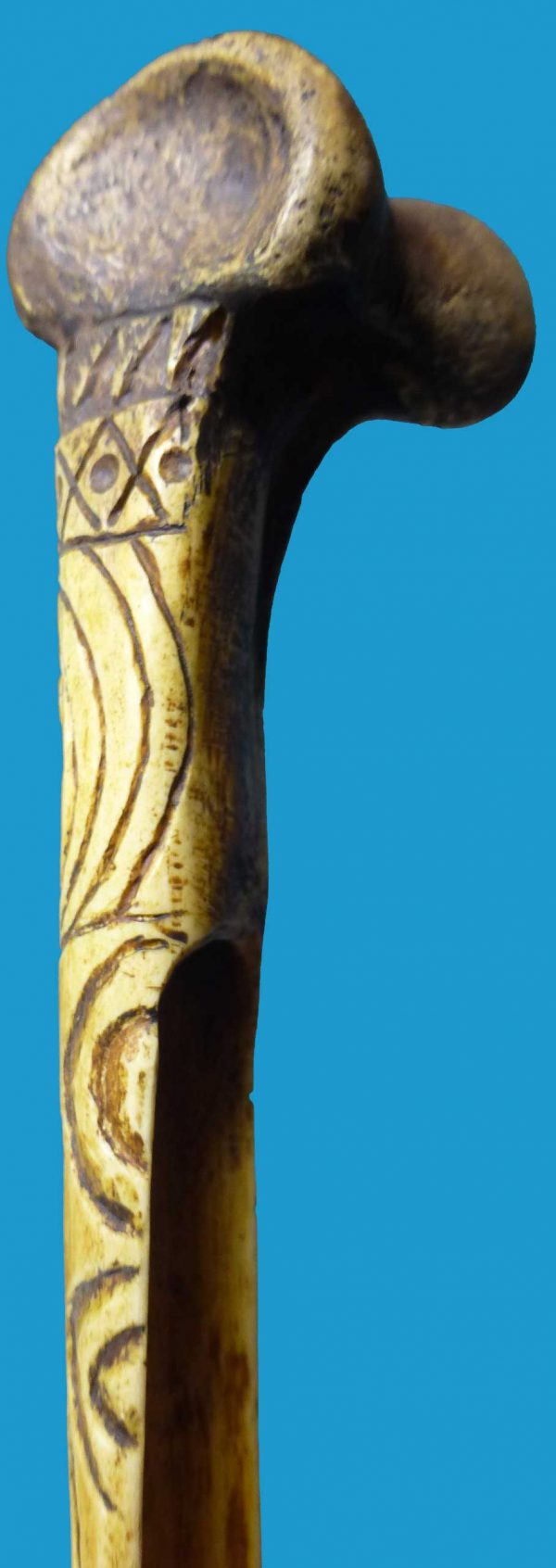 CY13 Superb Museum Grade Bone Dagger 19th Century. - Image 8