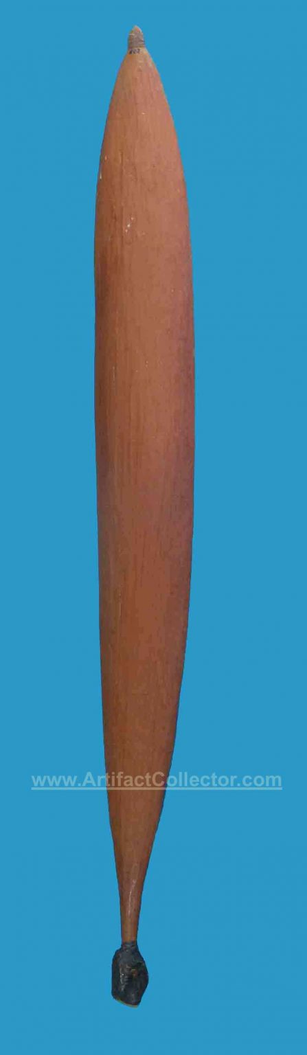 N08 Very Old Woomera Spearthrower ochred with Tula Adze tip. - Image 2