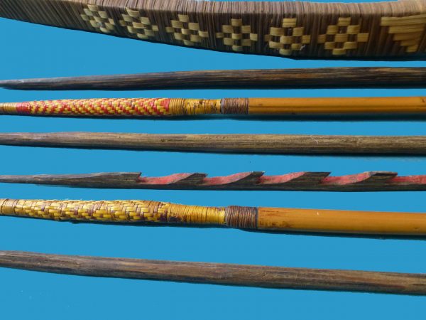 HA10 New Guinea PNG Sepik Bow Woven Cover and Arrows - Image 2