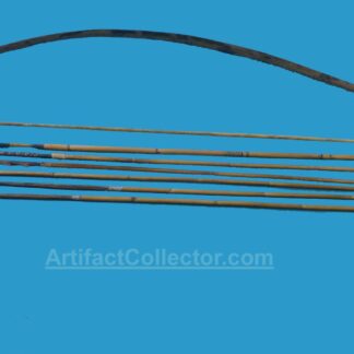 HA11 New Guinea PNG Sepik Bow Carved & with Rare Stingray Barb Arrow.