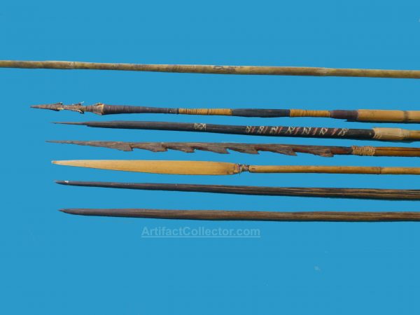 HA11 New Guinea PNG Sepik Bow Carved & with Rare Stingray Barb Arrow. - Image 6