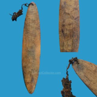 BB09 Bullroarer Incised with Human Hair twine c1920's.