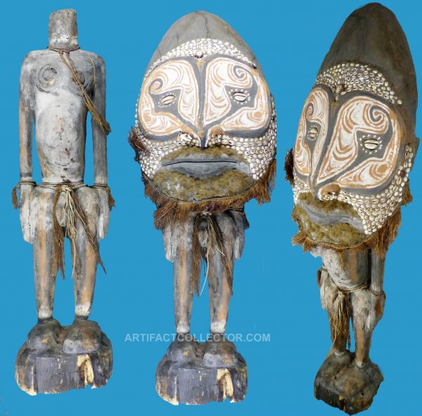 AJ02 Rare Ancestor Figure Sepik River with Removable Head