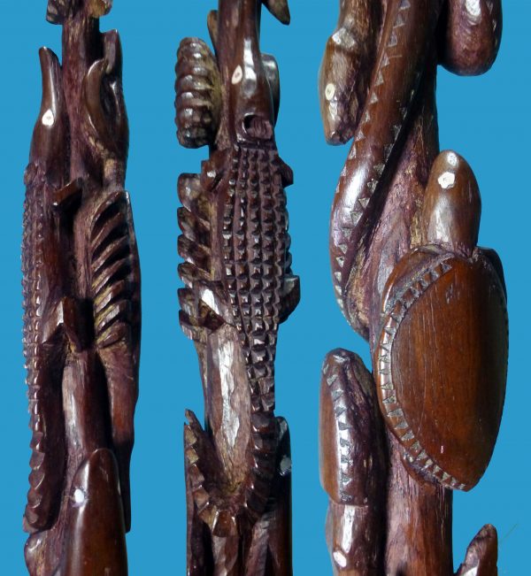 DN21 Superbly Carved Walking Stick Trobriand Islands - Image 4