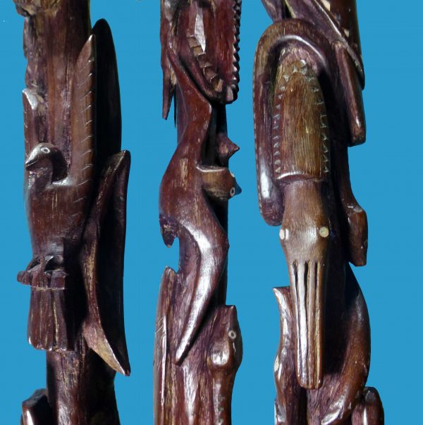 DN21 Superbly Carved Walking Stick Trobriand Islands - Image 5