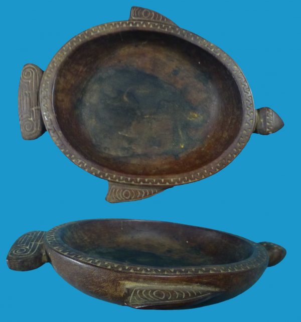 HD24 Trobriand Islands Tribal Turtle Bowl c1960