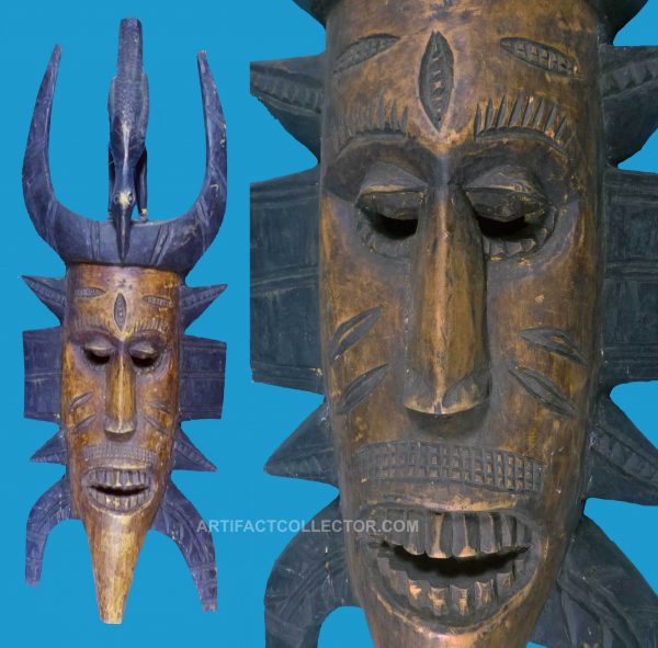 AA15 African Mask Senufo from Cote d'Ivoire Ivory Coast of Africa