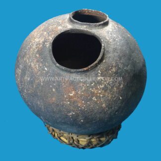 HD17 Superb Rare Museum Quality 2 Hole Admiralty Islands Water Pot Large c1920.