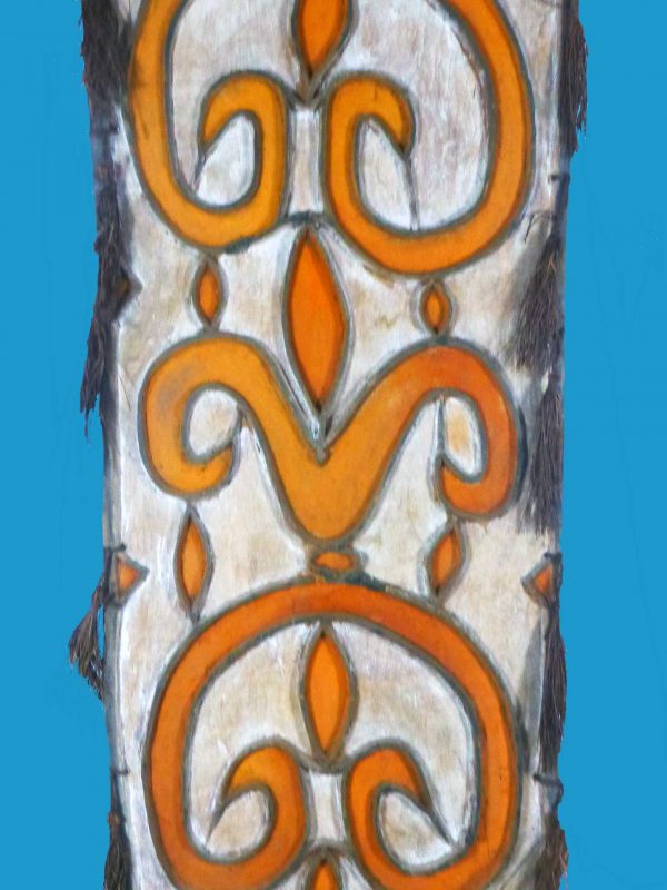 BE18 Superb Papuan Asmat Shield Deep Carving and Ancestor Figure Pre 1960 Irian Jaya. - Image 10