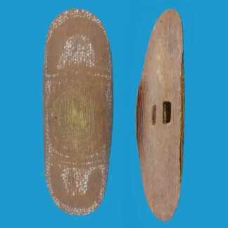 E15 Aboriginal Western Desert Ochre Patterned Shield