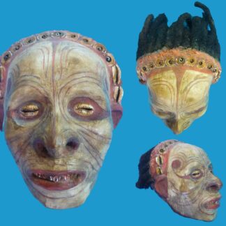 aDT07 Skull Iatmul Overmodelled East Sepik Province Human Hair see similar South Australia & British Museums