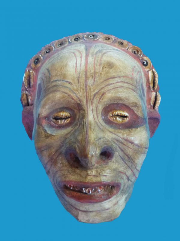 aDT07 Skull Iatmul Overmodelled East Sepik Province Human Hair see similar South Australia & British Museums - Image 2