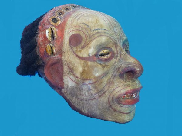 aDT07 Skull Iatmul Overmodelled East Sepik Province Human Hair see similar South Australia & British Museums - Image 4