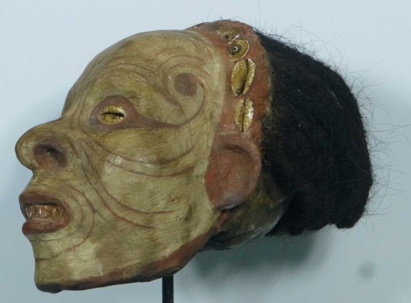 aDT07 Skull Iatmul Overmodelled East Sepik Province Human Hair see similar South Australia & British Museums - Image 10