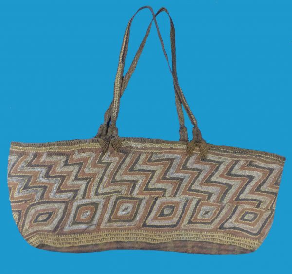 BB18 Large Woven Bag Papua New Guinea Natural Ochres. - Image 2