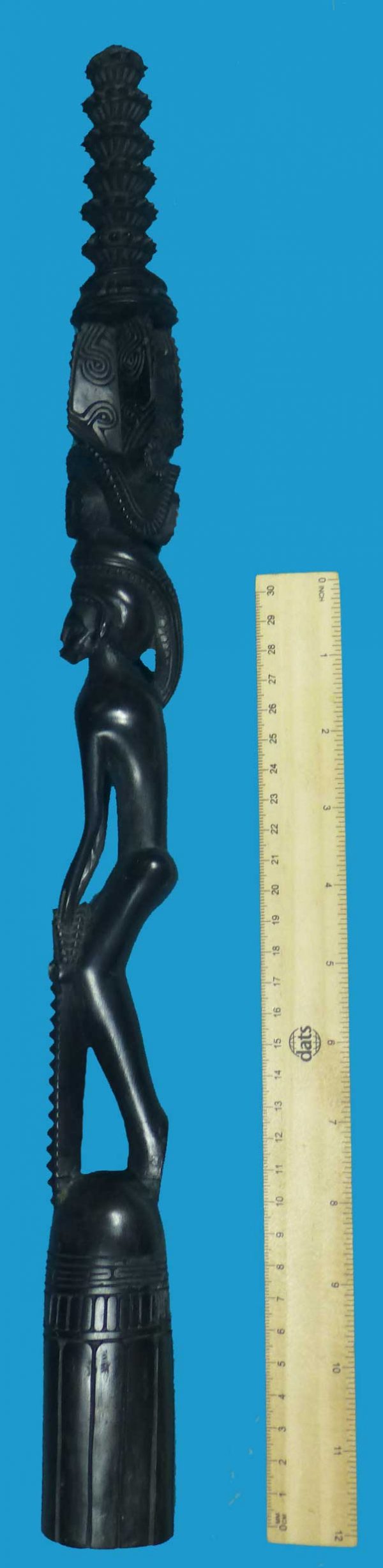 DC07 Superb Trobriand Islands Carved Ebony Figure c1962 - Image 9