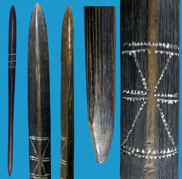 HF05 Solomon Islands War Club Decorated Blade Early /Mid 20th century.