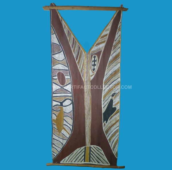 DL01 Aboriginal Bark Painting Large c1976