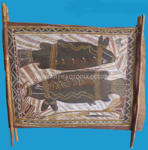 DM26 Bark Painting Goulburn Island Central Arnhem Land c1980