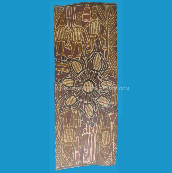 N17 Bark Painting Robin Guninbal Papunya Western Arnhem Land c1970's