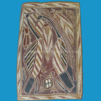 N19 Aboriginal Bark Painting by Ray Munyal of Ramingining, Central Arnhem Land c1970's